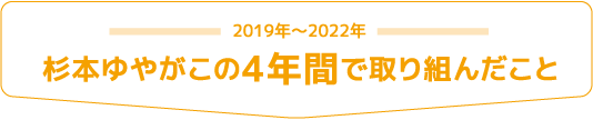 杉本ゆやがこの4年間で取り組んだこと